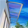 Zlovne Tendalino per Finestra,Parapioggia Tettoia Tenda da Veranda Pensilina in Policarbonato Tettoia per Porta di Casa Antipioggia e Silenzioso,per Balcone Finestre e Porte (80x200cm/32x79)