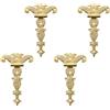 INCREWAY Cerniere in lega di zinco antiche, cerniere decorative retrò intagliate a T per porte, armadietti, portagioie, oro