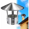 Generico Cappello per Camino Cappa da 75 90 100 110 125 130 mm, Terminale Canna Fumaria in Acciaio Inox, Tappo Antipioggia per Camino, Comignolo Antivento per Esterni(90 mm)