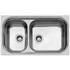 Foster 1562001 - Lavello in acciaio INOX, 2 vasche, 18 cm, 8,89 cm, 860 mm