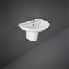 CAESAROO Lavabo sospeso 60x48,5 cm in Ceramica Serie Oxford - Bianco Lucido, Standard