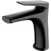 MICE COLLECTION MICE - Rubinetto monocomando per lavabo in ottone - Rubinetteria bagno lavabo per acqua calda/fredda (nero opaco)