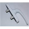 metalkard Maniglia Cremonese con chiave universale apertura interna per porte finestre in alluminio (bianco)