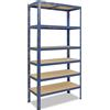 shelfplaza® 180x80x60cm HOME Scaffale metallo per carichi pesanti blu con 4 ripiani con 175kg capacità di carico/Scaffali in metallo per garage come scaffali per ripostiglio o officina