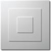 Isolamenti Rosone Decorativo Rosetta Quadrata in Polistirolo per Soffitto Effetto Stucco Modello Yvonne