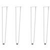 vidaXL Gambe a forcina per tavoli consolle 4 pz Bianco 72 cm Acciaio massiccio