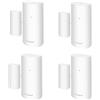 Homcloud Sensore Porte&Finestre Zigbee a contatto magnetico, 4-Pack, sistema di allarme di sicurezza intelligente, controllo APP, funziona con Alexa/Google Home, batterie incluse