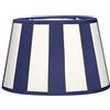 Brillibrum Paralume per lampada da tavolo, modello a strisce, attacco E27, max, paralume con motivo a strisce (blu/crema)