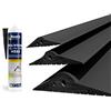 Dq-pp | Guarnizione Soglia Garage | 1m | 15mm x 80mm | con colla per installazione | nero | Sigillatura per pavimenti | Soglia in gomma EPDM | 1,5cm x 8cm