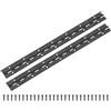 M METERXITY 2-Pack Cerniere A Coda Di Piano, 14 Pollici / 350mm Cerniere A Coda Di Piano In Acciaio Inossidabile 304/Scatole [1.2x 0.04/ 30x 1mm Larghezza Aperta Spessa, Nero]