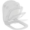 ALFEO Copriwater sedile wc per IDEAL STANDARD TESI bianco coprivaso CHIUSURA RALLENTATA