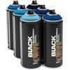 Montana Cans Montana Black 6 X 400 ML Blue spruehdosen Pack