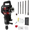 awolsrgiop Martello demolitore a benzina, 1200 W, 32,6 CC, 2 stroke, martello a percussione, martello demolitore a benzina, martello demolitore per calcestruzzo, con 3 punte