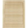 DecoMeister Porte a Lamelle in Legno 494x606 mm Confezione da 1 - Porta Lamella Pino Massiccio - Anta per Armadio a Persiana Aperta - Frontali Mobili e Antine per Guardaroba - Legno Naturale Grezzo