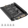 Telituny Adattatore SATA M.2 Adattatore M.2 da NGFF a SATA ad alte prestazioni 22 pin Adattatore M.2 da NGFF a SATA Plug and Play da M.2 a SATA M Key per WinXP/Vista/Win7/Win8 32-digit/64 cifre M AC/LI NUX