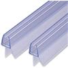 meiba 2x100cm Meiba Guarnizione Ricambio - Guarnizione Sottoporta Doccia per Vetri di Spessore 5mm/ 6mm / 7mm/ 8mm Profilo Box Doccia Guarnizione Aletta Doccia - Trasparente