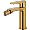 VR VETRINEINRETE Vetrineinrete® Rubinetto per bidet miscelatore monocomando moderno da bagno in oro lucido