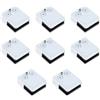 FLCPJGV 8 Pezzi Morsetto per Vetro, Balaustra, Clip per Vetro, Supporto per Ringhiera in Acciaio Inossidabile, Morsetto in Metallo Adatto per Scale Interne Ed, Bianco