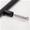 woplus Armadio con cassetti, moderno armadio da cucina, armadio, maniglie incluse viti, colore nero (distanza tra i fori: 320 mm, 5 pezzi)