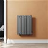 SUNXURY Radiatore scaldasalviette 600x465 mm Verticale Radiatore Piatto Radiatore Piccolo Laterale Collegamento Scaldasalviette Antracite Design Pannello Singolo Radiatore a Parete