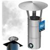 KOTARBAU® Comignolo Antivento - Comignolo Canna Fumaria - Acciaio Inox - ø 80 mm - Argento - Terminale Canna Fumaria - Antivento Antipioggia - Fumaiolo Stufa a Pellet