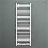 Mai & Mai Radiatore Piatto da Bagno 140x50cm, Radiatore Scaldasalviette Termoarredo da Bagno Riscaldamento Elettrico o da Acqua Calda RHE Scalda Portasciugamani in Acciaio, Bianco