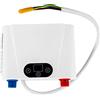 JUUTALK Scaldacqua elettrico istantaneo, piccolo scaldabagno istantaneo, 220 V, mini dispositivo da cucina da 5,5 kW, rubinetto da parete con indicatore di temperatura a LED, per lavabi a mano, cucina