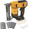 JOJOCY Cappotto senza fili 18GA compatibile con batteria Dewalt 20V MAX, chiodatrice a corona stretta senza spazzole con 1000 chiodi e 1000 graffette per fai-da-te e lavorazione del legno