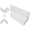 Marbet Design 40 Metri + 5 Angoli Profili Polistirolo Listelli Stucco Decorazione Rigidi 65x65mm, E-25