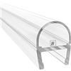 W Waka Home WAKA Premium - Guarnizione per porta doccia e doccia PRO-D, ottica, trasparente, per porte della doccia, 8 mm, lunghezza 2000 mm, guarnizioni e guarnizione per porta della doccia con la migliore