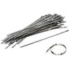 LEDLUX 100 Pezzi Fascette In Acciaio INOX Larghezza 4.6mm Stringitubo Metalliche Inossidabile Grado 304 Per Legare Fili Cavi Tubi (200mm)