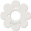 Alubox 08MIAPLMARGHEBI Frontale Intercambiabile per Cassetta Postale MIA con Disegno Margherita, Bianco