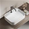 EMKE Lavabo da Appoggio Rettangolare, 50 x 40 x 11 cm,Bianco Lucido