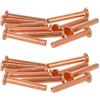 MroMax - Bulloni a testa piatta, diametro 3 mm, lunghezza 20 mm, in rame, 50 pezzi
