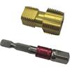 TAZIZI 1/2 Pollice 3/4 Pollice Tubo Acqua Rubinetto Infilatore per Idraulici Appassionati Trapano Elettrico Compatibile Strumenti di Filettatura Tubo