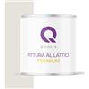 Q-COVER Voc - Vernice in lattice, lavabile, 2 l (circa 14 m²), colore Bianco-grigio, colore per interni, colore da parete, classe 2, colore opaco, per chi soffre di allergie, resistente all'abrasione
