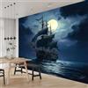 Generic Veliero Mare Blu Carta Da Parati 3d Fotomurale Blu Murali Per Soggiorno Divano Tv Hotel A Tema Corridoio Di Lusso Sfondo Dipinto Murale 250x175 cm