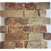 MOSANI Piastrella a mosaico in ardesia naturale Brick marrone ruggine per rivestimento in piastrelle, sottopentola a mosaico, protezione anti-spruzzi - MOS34-1204