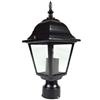 nextradeitalia 1PEZZO LANTERNA PER PALO MM.60 MODELLO NEW YORK - 60w IP44 nero mm.150x367h. colore nero