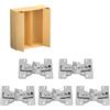 EVOTRADE Kit Ferramenta FOLDING 5 Cerniere Snodo in Zama per Armadi o Nicchie a Muro con Ante Pesanti Pieghevoli a Libro, Peso Max 50Kg, Spessore Max 30mm, Chiusura Soft, Installazione Facile