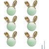 Evionlin 6 pz coniglio verde carino cartone animato maniglie in ceramica armadio cucina maniglie maniglie porta tirare cassetto tira per cucina armadio camera dei bambini