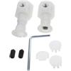 Veemoon Kit Bulloni per Wc Montaggio Laterale in Nylon e Ferro, Vite Spessa e Allargata Resistente alla Ruggine per Fissaggio Sanitari Bagno