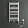 Mai & Mai Radiatore Piatto 100x50cm con Elemento Riscaldante 600W, Radiatore Scaldasalviette Termoarredo da Bagno Riscaldamento Elettrico o da Acqua Calda RHE in Acciaio, Bianco