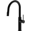 Essebagno Miscelatore per lavabo Architek con doccetta estraibile nera