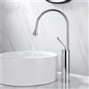 VIPAVA Rubinetto per lavabo stile goccia in ottone spazzolato Rubinetti per bagno Miscelatore freddo Rubinetti a cascata girevoli a 360° Gru artistica, Cromo Alto