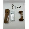Plastik2 Serratura per Porte a Soffietto con Pomolo in abs- Maniglietta con Serratura e Chiave(Entrata da 12mm MARRONE)