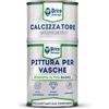 BRICOSALVAJE Vernice per Vasca da Bagno Finitura SATINATA Due Componenti 600+150 ML | Applicazione facile | Finitura ceramica | Impermeabile (Ceramica Aniston bianca)
