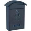 nextradeitalia 1PEZZO CASSETTA POSTALE CON TETTO E CHIAVE A CILINDRO PER ESTERNI NERA - cm.21x6x31h. - colore nero