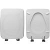 HYDRO HOME Copriwater Ideal Standard Velara Compatibile, Tavoletta Wc In Legno Rivestito In Poliestere Con Cerniere Regolabili,Asse Wc Colore Bianco Sporco I.S. MADE IN ITALY