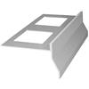 Generic Gocciolatoio nor in alluminio per balconi e terrazze 2,7 metri - Colore Bianco - Modello Spessore piastrella 10mm